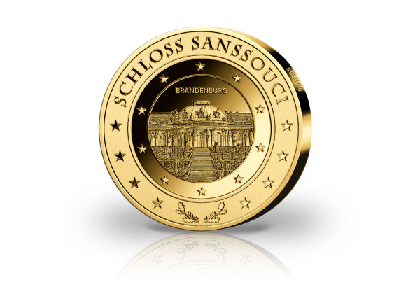 Goldausgabe 1 oz Schloss Sanssouci PP im Etui