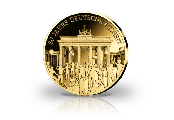 Goldausgabe 1/10 oz 30 Jahre Deutsche Einheit PP im Etui