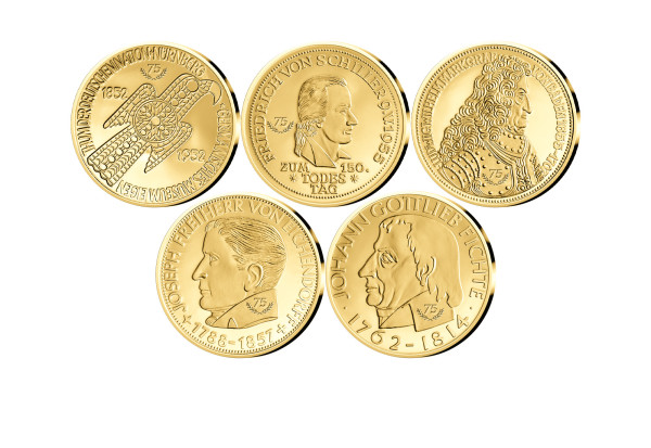 Goldausgabe 999/1000 Gold 75 Jahre Deutschland Die Ersten Fünf