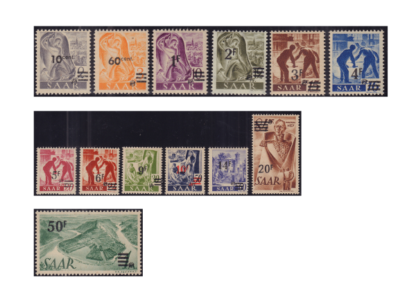 Briefmarken Saar 226/38 II **