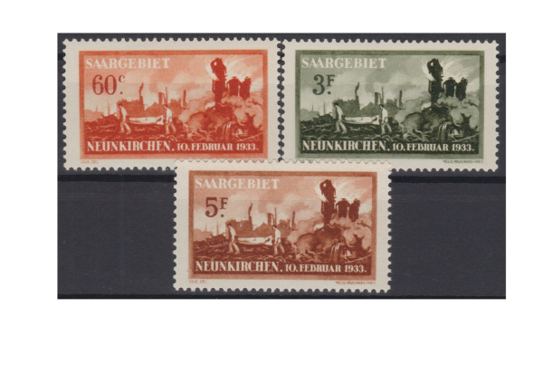 Briefmarke Saar 168/170 gestempelt
