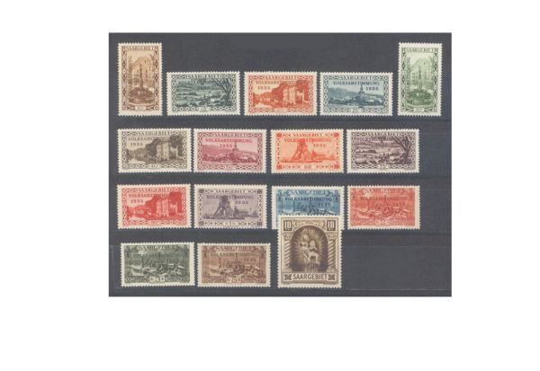 Briefmarke Saar 179/194 gestempelt