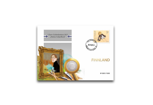 2 Euro 2012 Finnland Platin + Briefmarke im Numisbrief