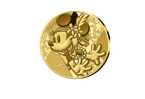 5 Euro Goldmünze 2023 Frankreich 100 Jahre Disney Minnie Mouse PP