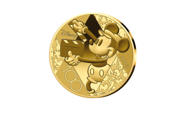 50 Euro Goldmünze 2023 Frankreich 100 Jahre Disney Mickey Mouse PP
