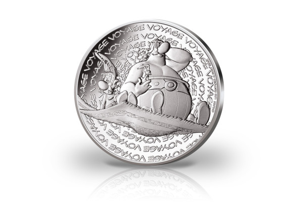 10 Euro Silbermünze 2022 Frankreich Asterix Reisen