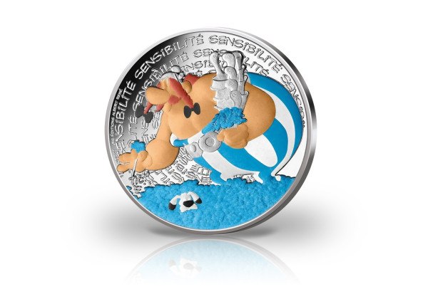 10 Euro Silbermünze 2022 Frankreich Asterix Feinfühligkeit mit Farbapplikation