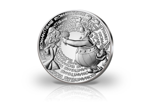 10 Euro Silbermünze 2022 Frankreich Asterix Romantik st