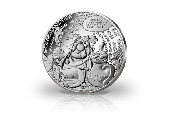 10 Euro Silbermünze 2022 Frankreich Asterix Völlerei st