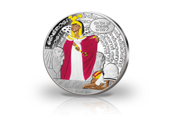 10 Euro Silbermünze 2022 Frankreich Asterix Großzügigkeit st mit Farbapplikation