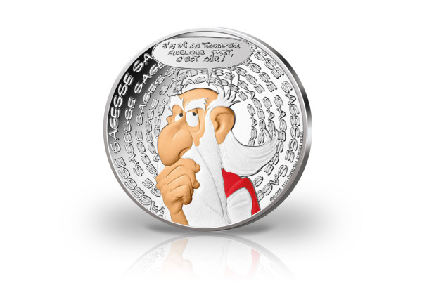 10 Euro Silbermünze 2022 Frankreich Asterix Weisheit st mit Farbapplikation