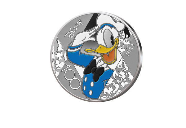 10 Euro Silbermünze 2023 Frankreich 100 Jahre Disney Donald Duck PP