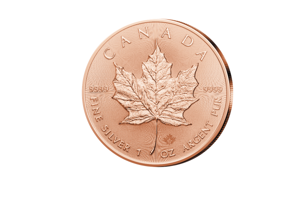 Maple Leaf 1 oz Silber 2024 Kanada mit Rotgold