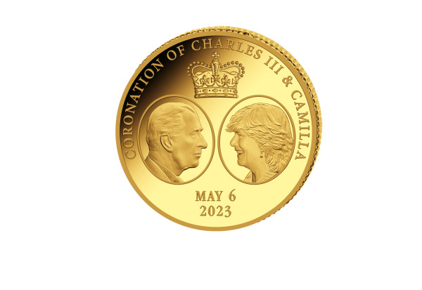 Krönung King Charles III. 10 Francs 0,5 Gramm Gold 2023 PP