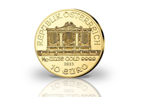 Wiener Philharmoniker 1/10 oz Gold 2023 Österreich