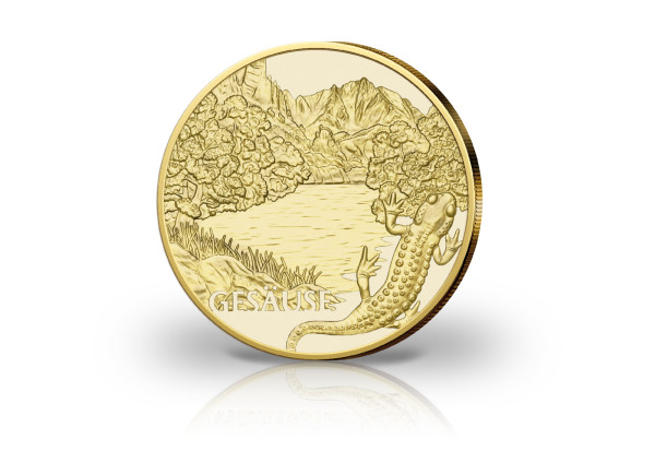 50 Euro Goldmünze 2022 Österreich Am wilden Wasser Naturschatz Alpen PP