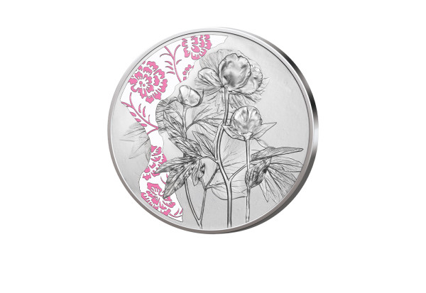 10 Euro 1/2 oz Silber 2024 Österreich Pfingstrose PP