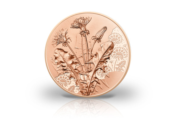 10 Euro Kupfermünz 2022 Österreich Löwenzahn Mit der Sprache der Blumen