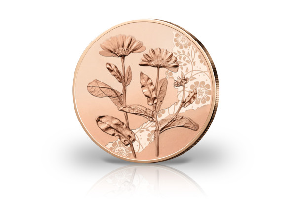 10 Euro Kupfermünze 2022 Österreich Die Ringelblume Mit der Sprache der Blumen