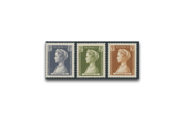 Briefmarken Monaco Geburt Caroline 1957 Mi. Nr. 569/71 postfrisch