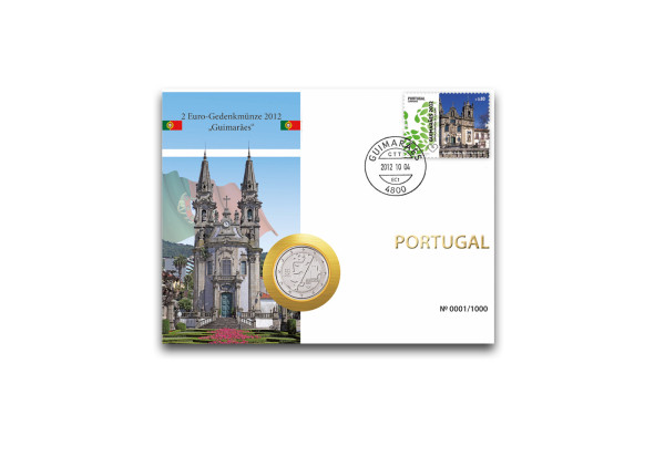 2 Euro 2012 Portugal Platin mit Zuschlagsmarke im Numisbrief