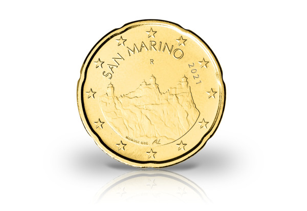 20 Cent 2021 San Marino Festungstürme PP