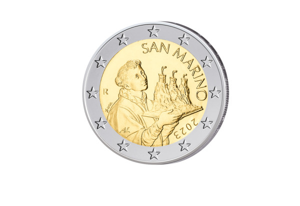 2 Euro 2023 San Marino Kursmünze Der heilige Marinus