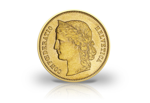 20 Franken Goldmünze 1883 - 1896 Schweiz Helvetia