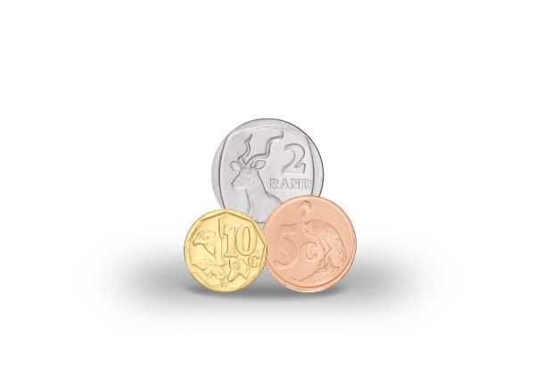 Kurzsatz 5, 10 Cent und 2 Rand Südafrika Spar-Set