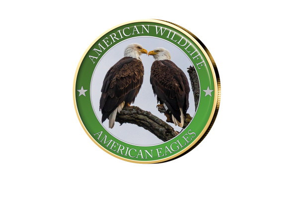1/2 Dollar USA American Eagle Serie American Wildlife mit Farbmotiv