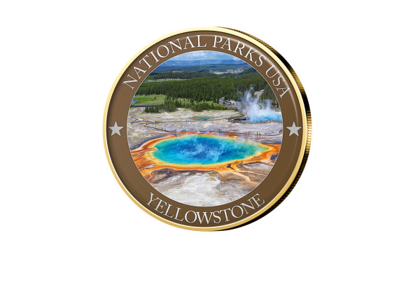 1/2 Dollar USA Yellowstone Serie National Parks USA mit Farbmotiv