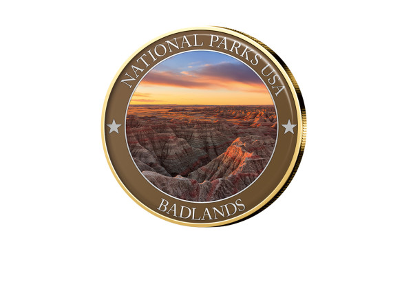 1/2 Dollar USA Badlands Serie National Parks USA mit Farbmotiv
