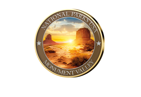 1/2 Dollar USA Monument Valley Serie National Parks USA mit Farbmotiv
