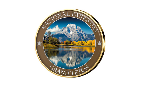 1/2 Dollar USA Grand Teton Serie National Parks USA mit Farbmotiv