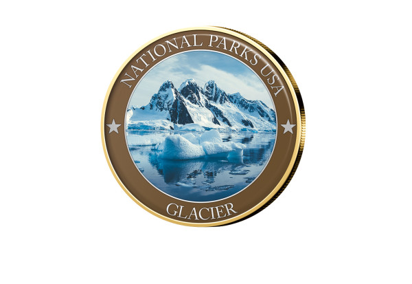 1/2 Dollar USA Glacier Serie National Parks USA mit Farbmotiv