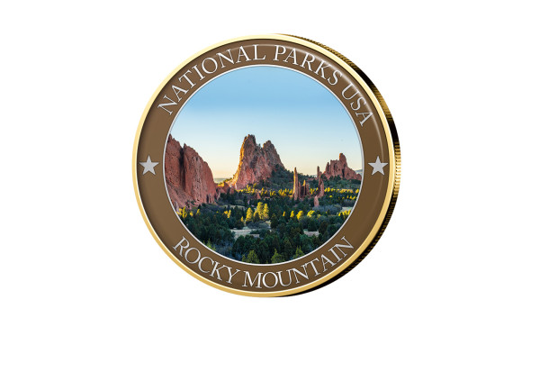 1/2 Dollar USA Rocky Mountain Serie National Parks USA mit Farbmotiv