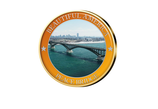 1/2 Dollar USA Peace Bridge - Serie Beautiful America mit Farbmotiv