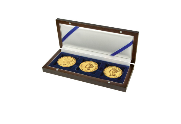 3x 1 Dollar Goldmünzenset USA 1849-1889 Liberty Head