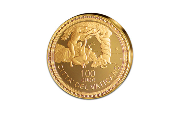 100 Euro Gold 2009 Vatikan Vertreibung aus dem Paradies PP
