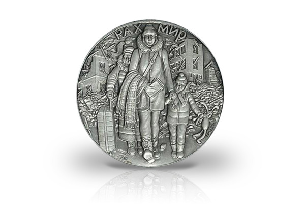 Medaille Silber 2022 Vatikan Frieden in der Ukraine