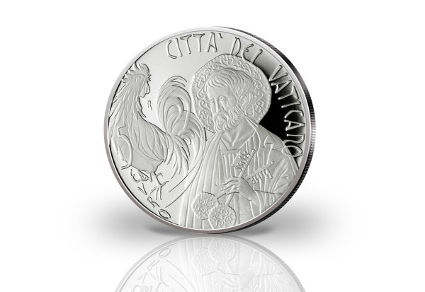 5 Euro Silbermünze 2022 Vatikan Apostel Petrus PP