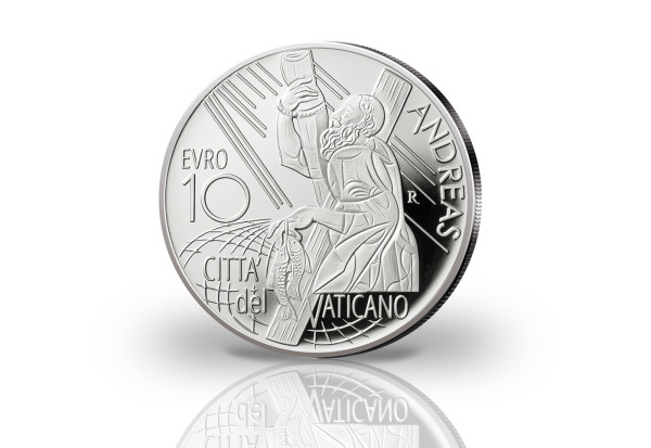 10 Euro Silbermünze 2022 Vatikan Sankt Andreas PP