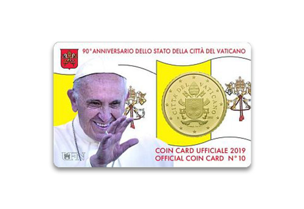 50 Cent 2019 Vatikan in Coincard gelb