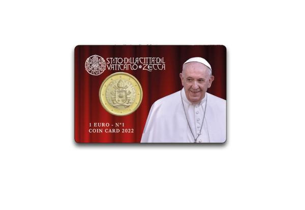 1 Euro 2022 Vatikan No 1 in Coincard