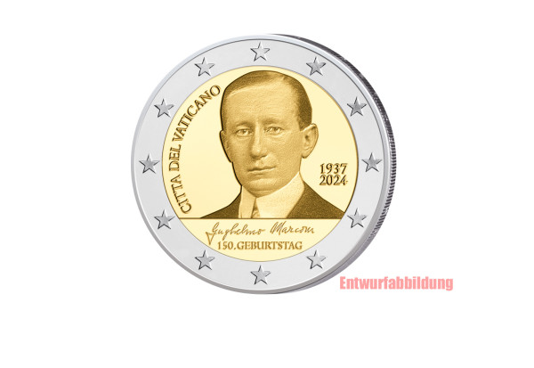 2 Euro Vatikan 2024 150. Geburtstag Guglielmo Marconi PP