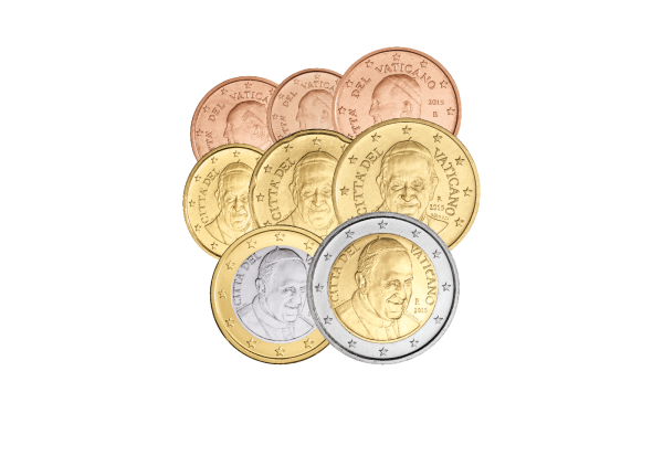 Kursmünzensatz 2015 Vatikan Papst Franziskus st
