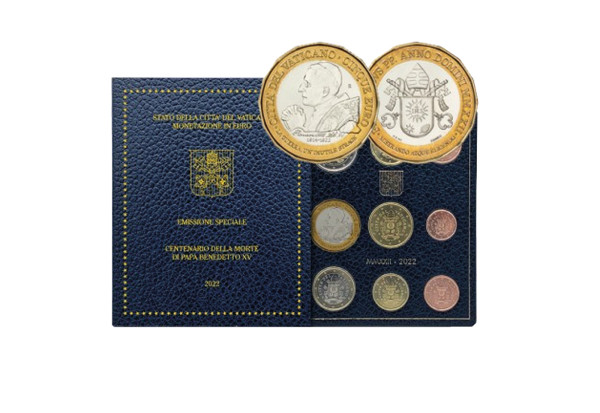 Kursmünzensatz 2022 Vatikan st inkl. 5 Euro Münze