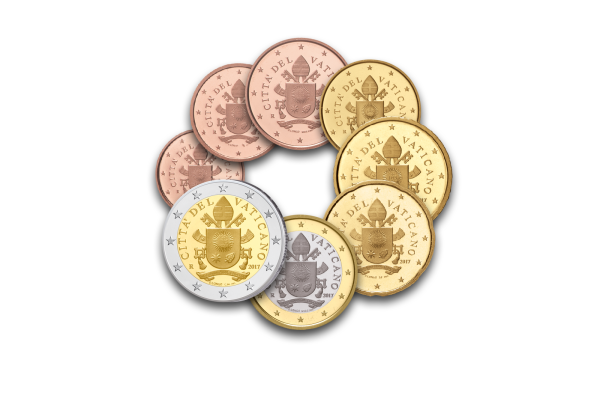 Kursmünzensatz 2017 Vatikan PP inkl. 20 Euro Silbergedenkmünze im Etui