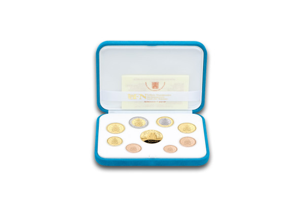 Kursmünzensatz 2019 Vatikan PP inkl. 50 Euro Goldgedenkmünze im Etui
