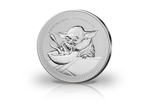 Baby Yoda 2 Dollar 1 oz Silber 2022 st